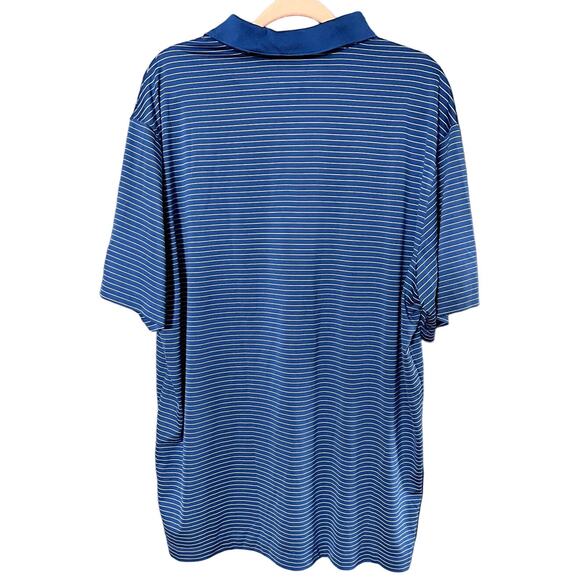 Nike Men’s Tour Performance Dri-Fit Blue & White Stripe Polo Golf Shirt,Size XXL - Picture 2 of 7